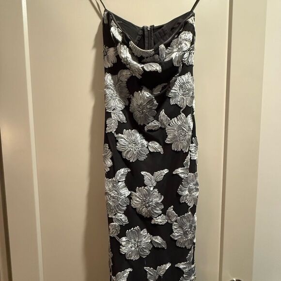 ROTATE BIRGER CHRISTENSEN appliquéd recycled-mesh/satin maxi dress, 36 - Picture 15 of 15